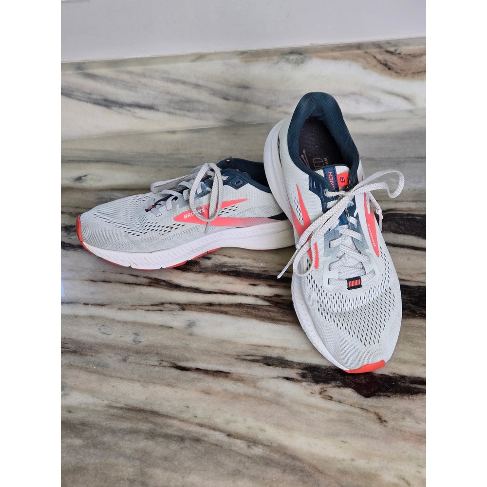 Brooks Launch 8 Womens Running Shoes Grey Pink Navy‎ 1203451B110 Size 8.5